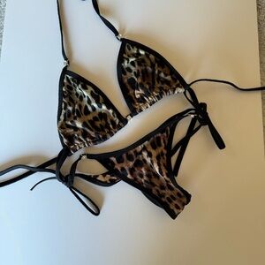 Leopard Print Bikini Set
